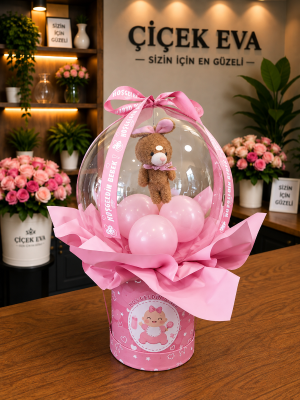 Antalya Çiçekçi - Kutuda Hoşgeldin Bebek Balon 